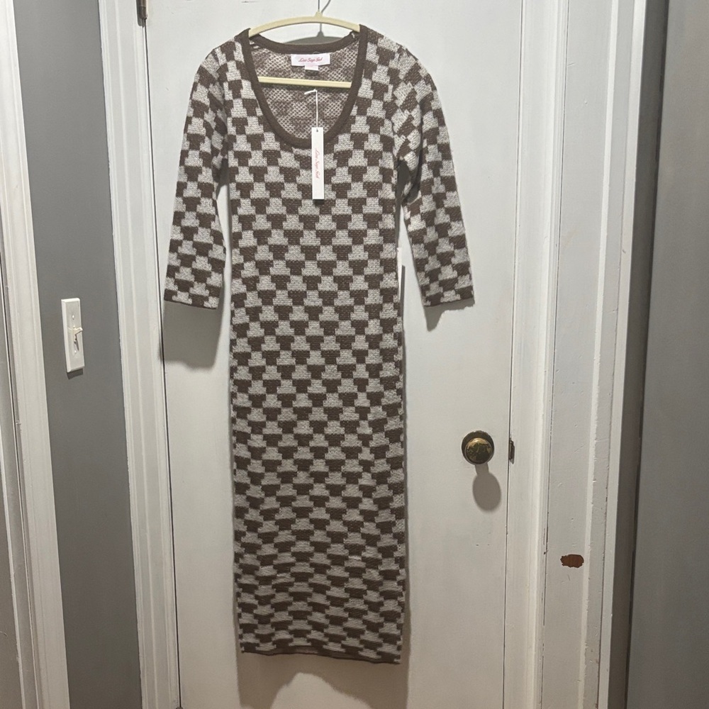 New NWT LISA SAYS GAH mafalda midi knit sweater dress size xxs